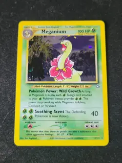 PokÃ©mon TCG Meganium Neo Genesis 11/111 Holo Unlimited Rare Card - Image 1