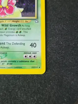 PokÃ©mon TCG Meganium Neo Genesis 11/111 Holo Unlimited Rare Card - Image 2