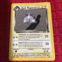 Pokemon TCG Dark Magneton 11/82 Holo Card Team Rocket - Image 1