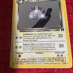 Pokemon TCG Dark Magneton 11/82 Holo Card Team Rocket - Image 3