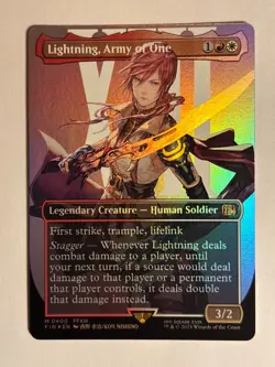 Lightning, Army of One - (Borderless FOIL)(0400) - FINAL FANTASY - NM MTG - Image 1