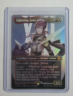 Lightning, Army of One - (Borderless FOIL)(0400) - FINAL FANTASY - NM MTG - Image 1