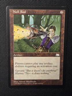 MTG Null Rod Weatherlight Lightly Played Regular Magic The Gathering - Image 1
