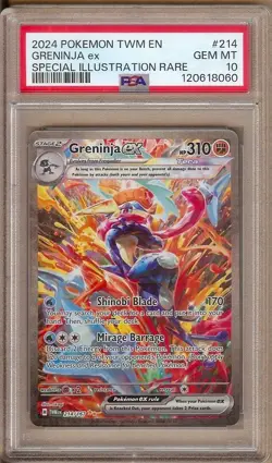 2024 POKEMON GRENINJA EX TWILIGHT SPECIAL ILLUSTRATION #214 PSA 10!! - Image 1