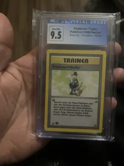 Pokemon Trainer Card Base Set “German” CGC 9.5 Blue Label - Image 1