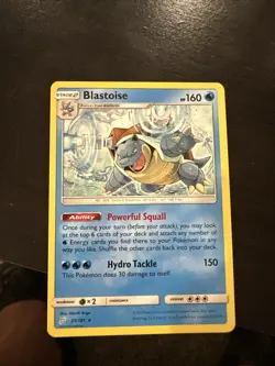 Pokemon TCG Blastoise 25/181 Sm-Team Up Regular Card - Image 1