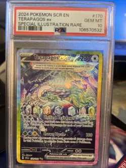 Terapagos EX 170/142 Stellar Crown Sir Pokemon Card PSA 10 - Image 1