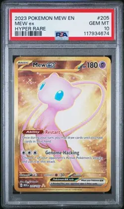 2023 POKEMON MEW EN-151 HYPER RARE #205 MEW EX PSA 10 - Image 1