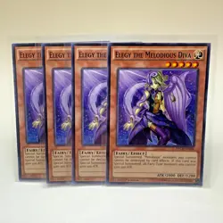 4x Yugioh Elegy The Melodious Diva NECH 1st Edition Unlimited Common - NM ðŸ’Ž - Image 1