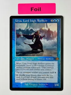 1x MTG Urza, Lord High Artificer (Foil Retro Frame) Dominaria Remastered NM #296 - Image 1