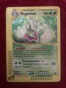Pokemon TCG Meganium Holo-Rare 18/165, Expedition (LP) - Image 1