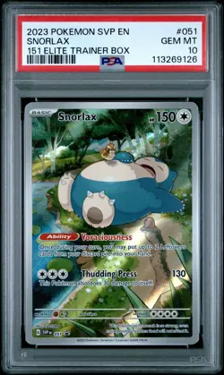 Pokemon Snorlax 051 Sv: Scarlet & Violet Promo Cards Holo PSA 10 - Image 1