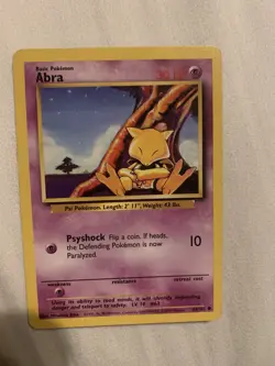 Abra 43/102 Basic Base Set Pokemon Card Mint Gradeable - Image 1