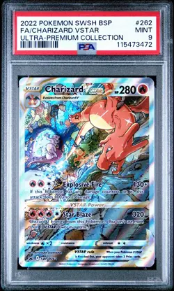 Pokemon Premium Collection Charizard V Star SWSH262 Ultra Rare Holo PSA 9 Promo - Image 1