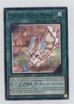 Purrely Happy Memory 1st Ed. YuGiOh Amazing Defenders #AMDE-EN021 0it8 - Image 1