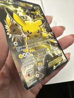 SPANISH - DAMAGED - XY124 Pikachu EX Pokemon TCG Promo Card Full Art - Image 8