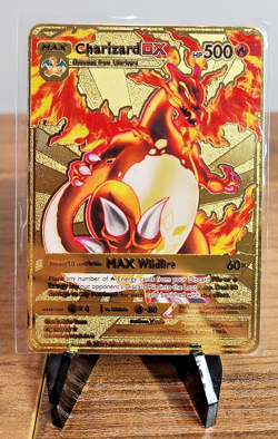 Pokemon Charizard DX 52/100 Gold Metal Pokemon Card Max Wildfire HP500 - Image 3