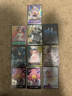 One Piece Card Game 10 Card Lot Alt Art, Leader Card, Don Cards, Secret Rare - Image 12