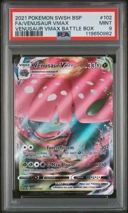 Pokemon PSA 9 MINT Venusaur VMAX SWSH102 Battle Box Black Star Promo Card Psa 9 - Image 1