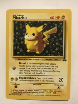 Pokemon "Ivy" PIKACHU Card BLACK STAR PROMO Set #1 Wizard of the Coast League NM - Image 1
