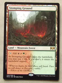 MTG STOMPING GROUND X1 RAVNICA ALLEGIANCE NM Pack Fresh NEVER PLAYED Magic Card - Image 1