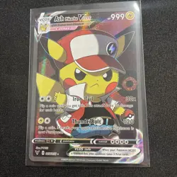 ASH DRESSEUR SACHA PIKACHU POKEMON COSPLAY CARTE CARD NEW HOLO PRISM MANGA ANIME - Image 1