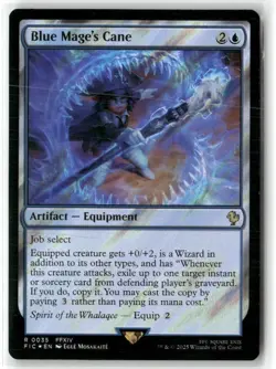 Blue Mage's Cane Commander: Final Fantasy Surge Foil MTG NM - Image 1