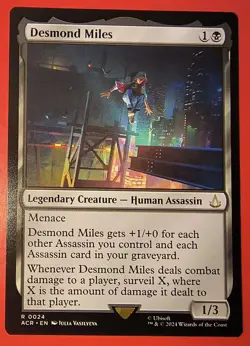 MAGIC, MTG: DESMOND MILES - ASSASSIN'S CREED - ACR #24 ,REGULAR FINISH, NM - Image 1