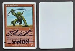 Signed MTG Magic Artist Proof _ Beatdown _ RAGING GOBLIN _ Venters + Miracola ! - Image 1