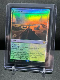 Brushland Prerelease Foil Promo MTG Magic 2022 Brothers' War LP - Image 1