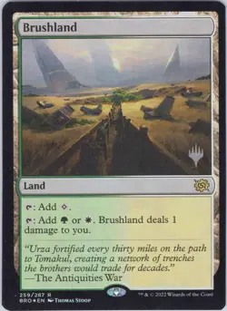 Brushland FOIL NM 259 Promo Pack: The Brothers' War MTG - Image 1