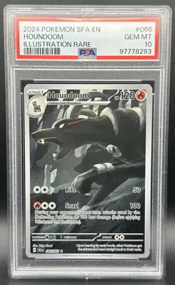 Pokemon TCG Houndoom 066/064 Shrouded Fable PSA 10 Illustration Rare Card - Image 1