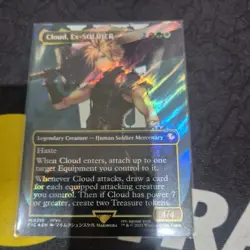 Cloud, Ex-SOLDIER (Borderless) (Surge Foil) Commander: Final Fantasy Foil #2 - Image 1