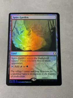 MTG Commander Legends Baldur's Gate #361 Spire Garden Foil NM - Image 1