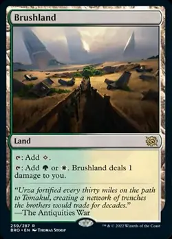 1 x Brushland - Foil - The Brothers' War - Light Play - MTG - Image 2