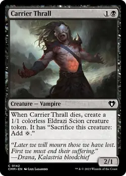 NM Foil Carrier Thrall, MTG, Commander Masters, Magic the Gathering, 142 - Image 1
