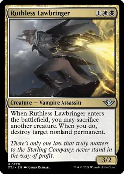 NM Ruthless Lawbringer, MTG, OTJ, Magic the Gathering, 229 - Image 2