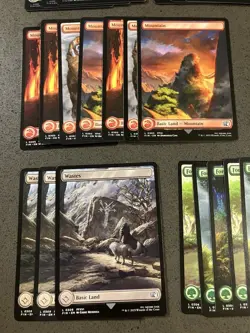 Lot Of 59 Final Fantasy Magic The Gathering Full Art Land Cards - Image 10