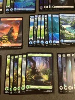 Lot Of 59 Final Fantasy Magic The Gathering Full Art Land Cards - Image 11