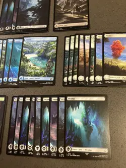 Lot Of 59 Final Fantasy Magic The Gathering Full Art Land Cards - Image 4