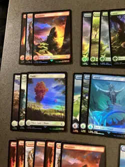 Lot Of 59 Final Fantasy Magic The Gathering Full Art Land Cards - Image 6