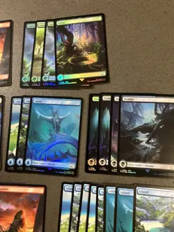 Lot Of 59 Final Fantasy Magic The Gathering Full Art Land Cards - Image 7