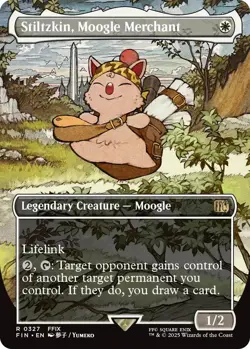 Stiltzkin, Moogle Merchant (Borderless) Final Fantasy Foil - Image 1