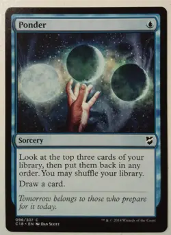 Ponder *Common* Magic MtG x1 Commander 2018 - Image 1