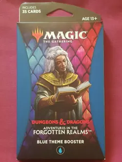Magic The Gathering D&D ADVENTURES IN FORGOTTEN REALMS BLUE THEME BOOSTER MTG - Image 1