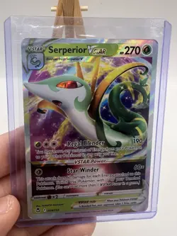 Pokemon Card Serperior VSTAR 008/195 Silver Tempest LP - Image 7