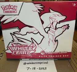 Pokemon S&V Black Bolt and White Flare Pokemon Center Exclusive ETB Sealed - Image 11