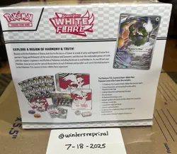 Pokemon S&V Black Bolt and White Flare Pokemon Center Exclusive ETB Sealed - Image 13