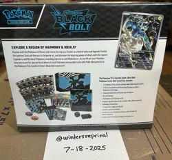 Pokemon S&V Black Bolt and White Flare Pokemon Center Exclusive ETB Sealed - Image 9