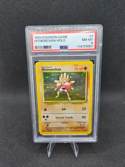 Hitmonchan 7/102 Pokemon Base Set Holo 1999-2000 Wizards PSA 8 - Image 1
